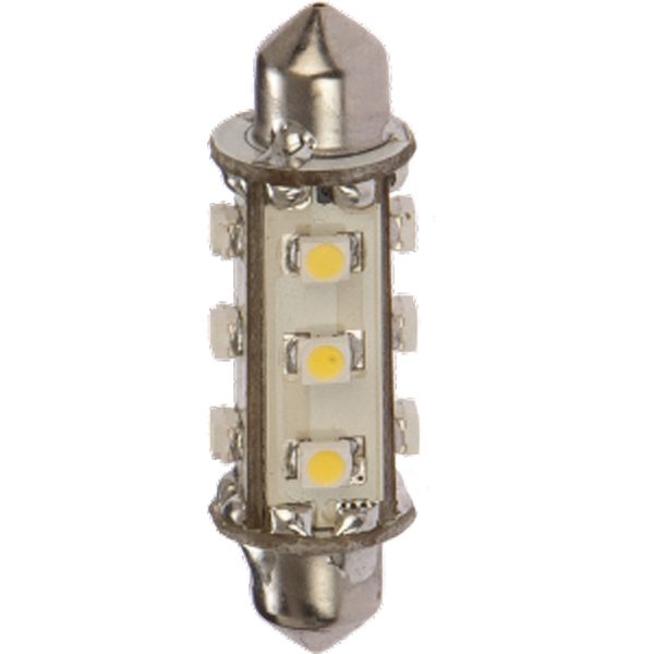 Nauticled Laternen-Pinol-Glühbirne, 42 mm, 10–30 VDC, 1,2/10 W, weiß
