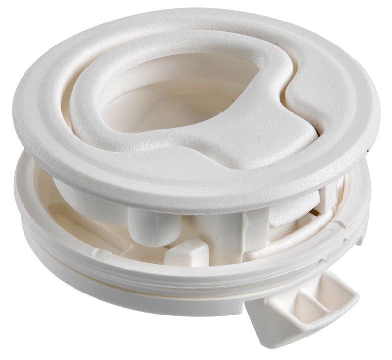 Flush-Pull-Riegel aus weißem Nylon ohne Schloss