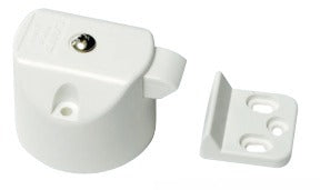 Schloss für Schranktür aus weißem Kunststoff