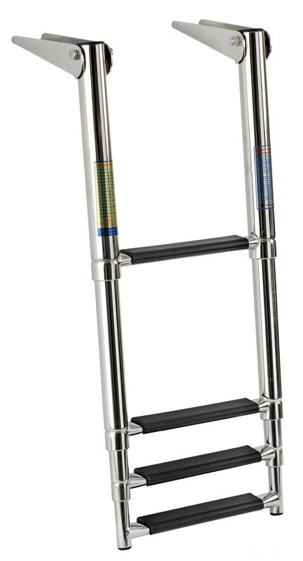 Teleskop-Standardleiter AISI316 schwarz 4 Stufen