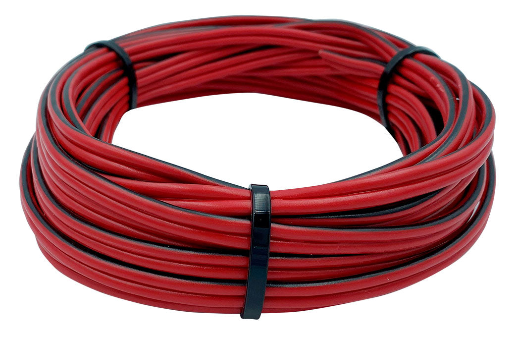 Kabel 2x1,5mm2 doppelt rot/schwarz 20m