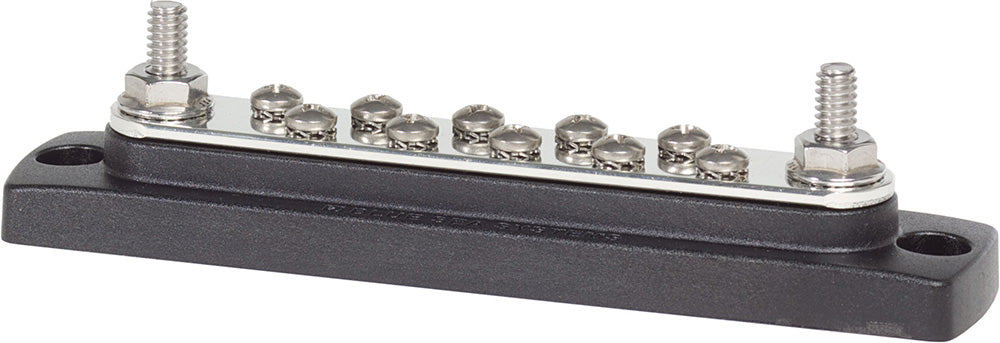 Montageblock mit 10 Schraubklemmen. 150x32x38mm