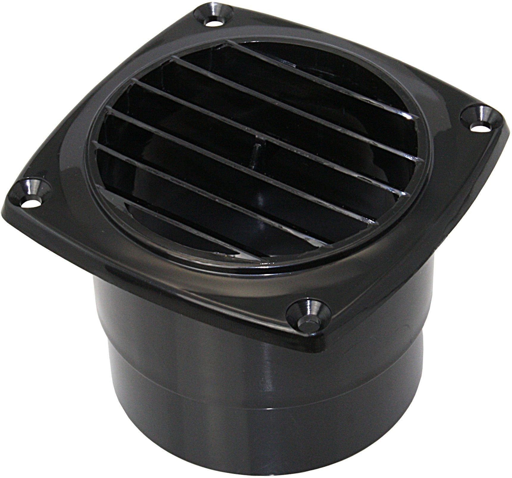 Valve grate stub 90x90 Ø102mm black