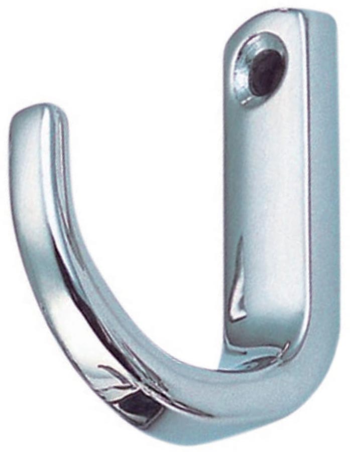 Coat hook polished steel 30x40mm narrow