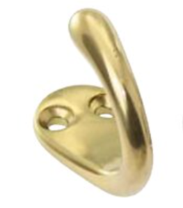 Clothes hook brass