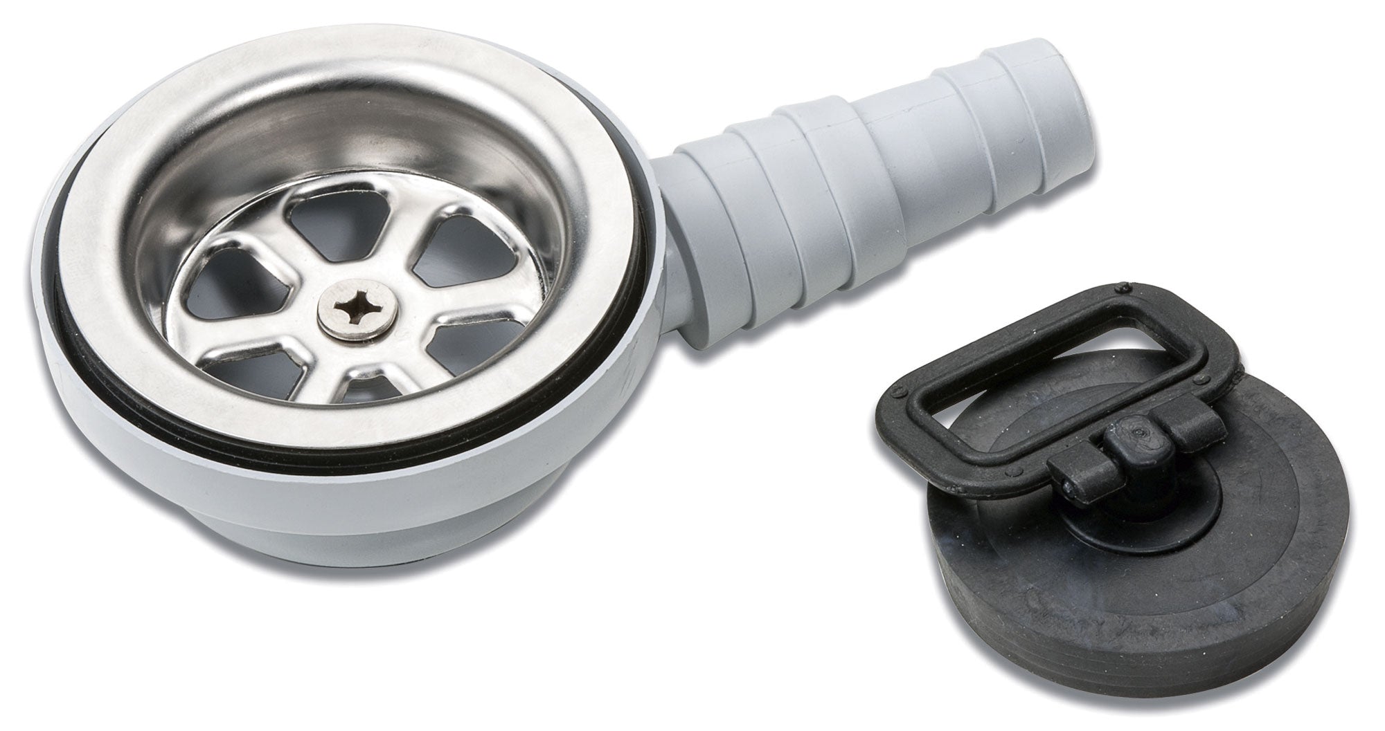 Waschwinkelablauf mit Stopfen