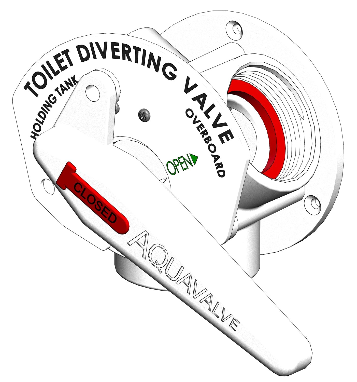 "Trudesign Y-Ventil m. hane Hvid 1"""