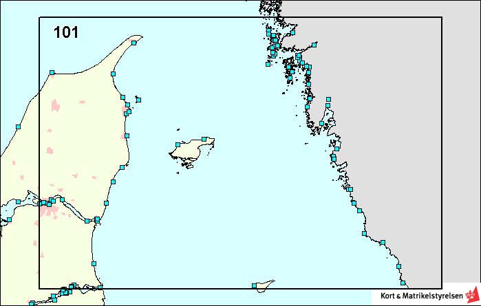 Sea map DA 101 Kattegat N