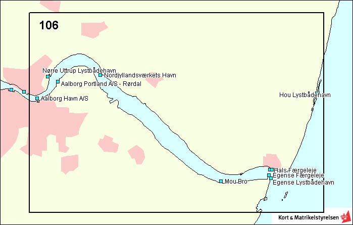 Chart DA 106 Limfjorden Hals-Aalborg