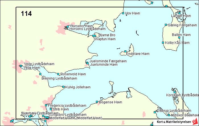 Sea chart DA 114 Farvandet N/Fyn
