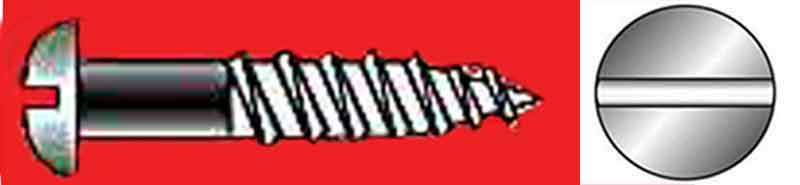 Wood screw RH A4 M5x40 4/pc