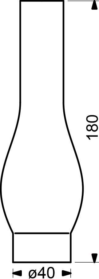 Lampeglas, Tulipan,Ø57mm H:180