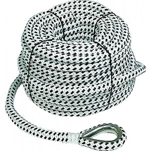 Liros Porto 16mm hvid-sort 30m ankerline