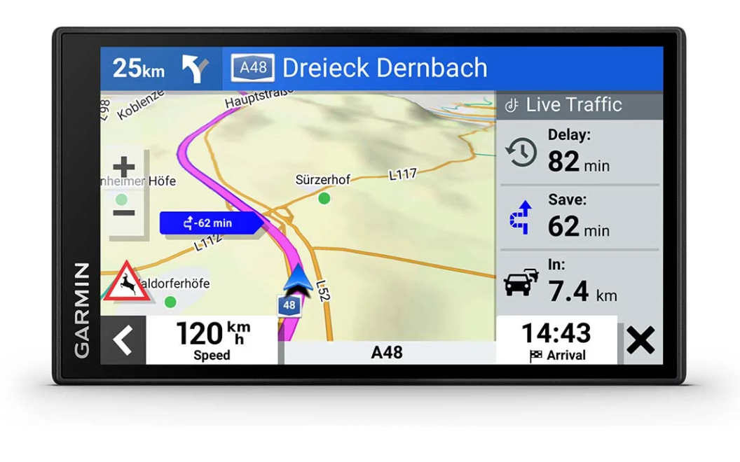 Garmin DriveSmart™ 66 Live-trafik med smartphone-app