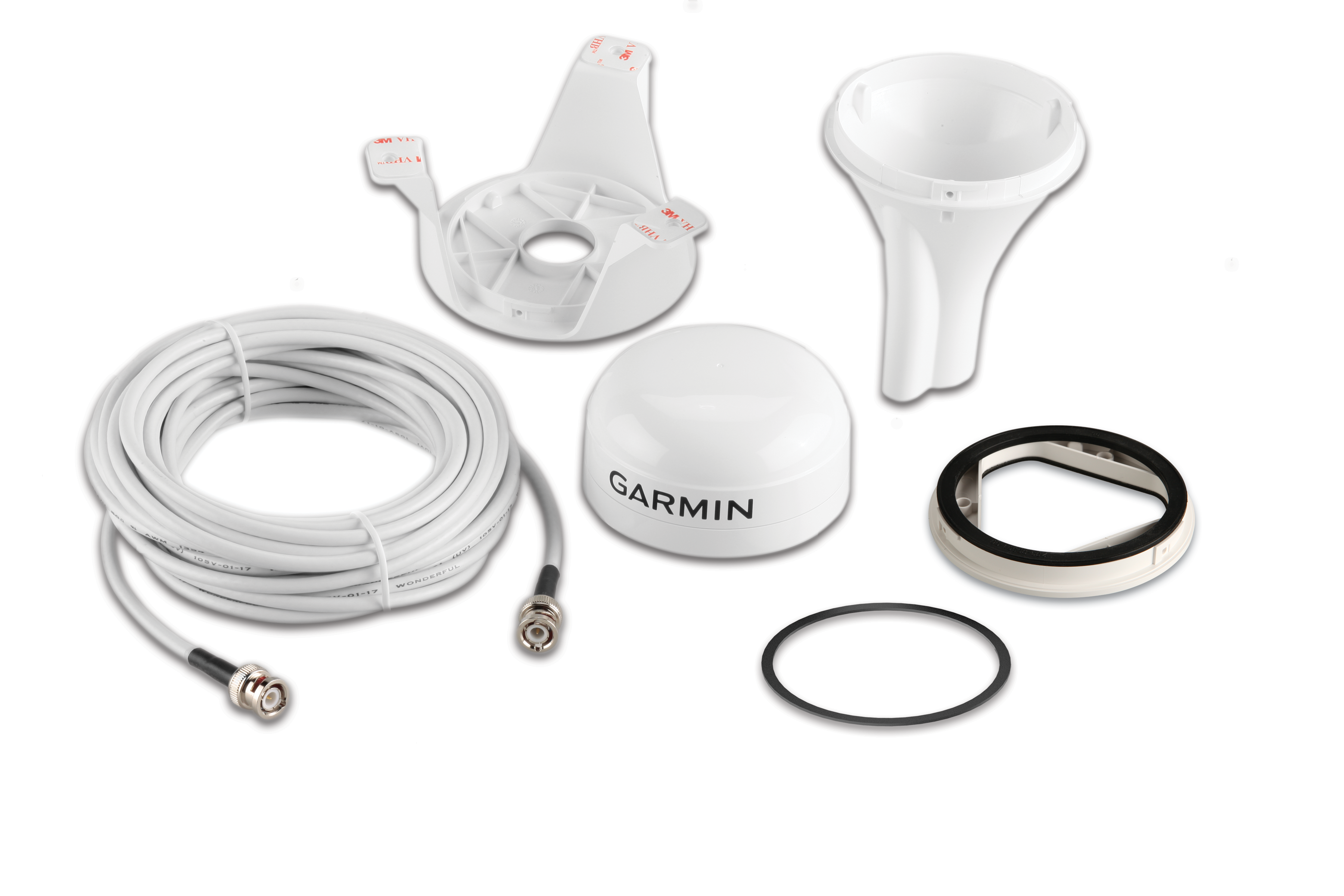 Garmin GA 38 GPS- og GLONASS-antenne til Garmin VHF, AIS og kortplottere, hvid