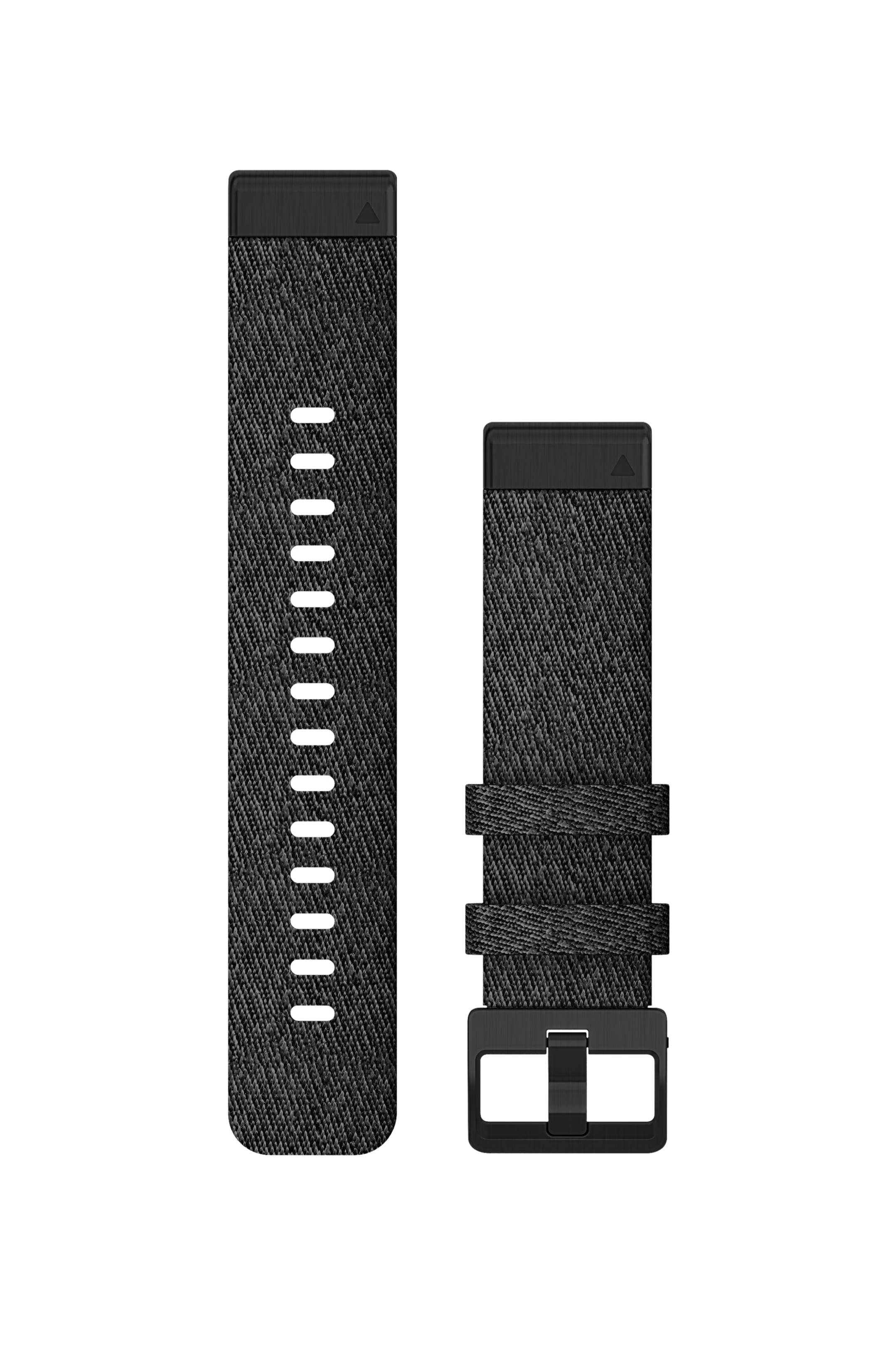 Garmin QuickFit® 20 watch straps, Black melange nylon, black hardware