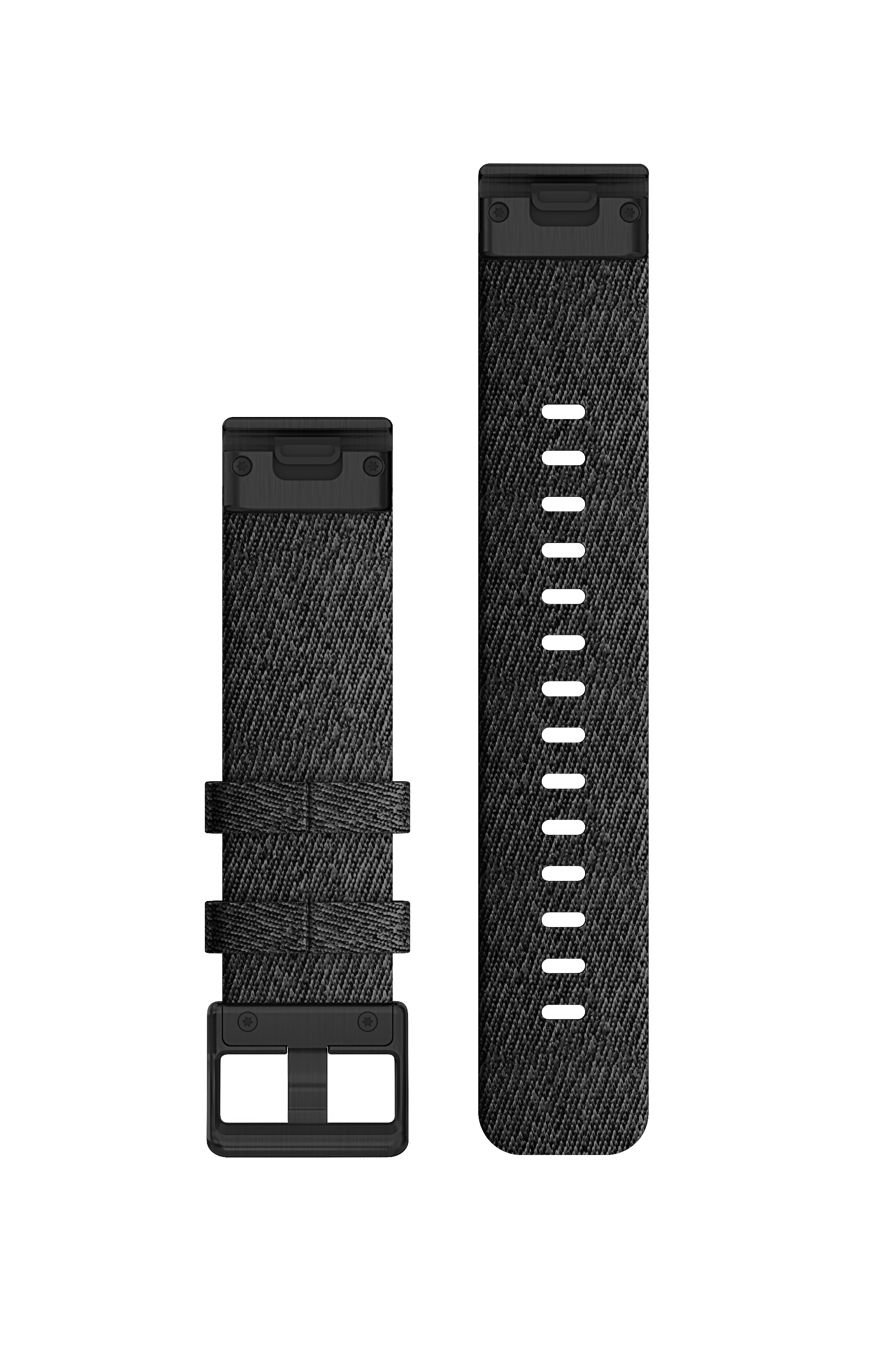 Garmin QuickFit® 20 watch straps, Black melange nylon, black hardware