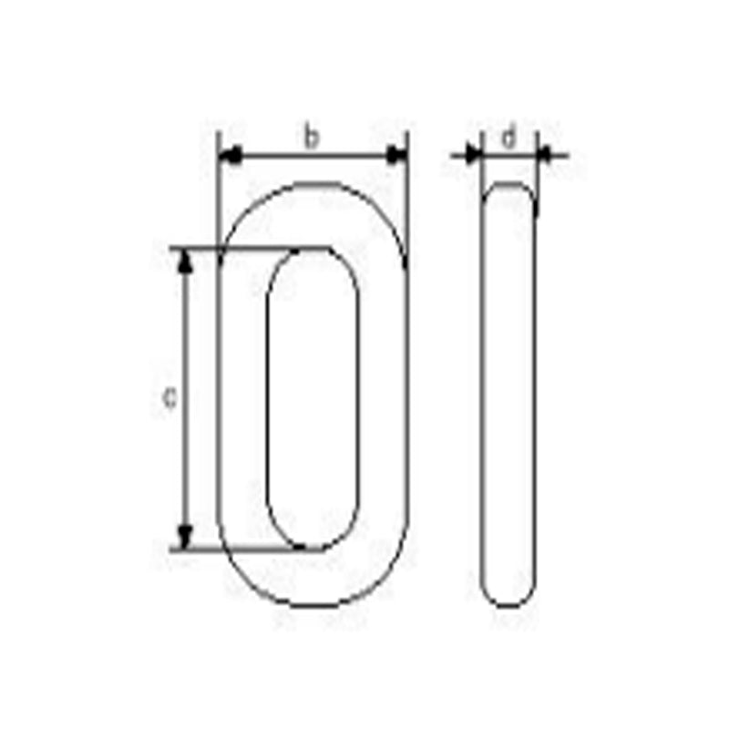 Kæde 4mm rustfri stål AISI 316