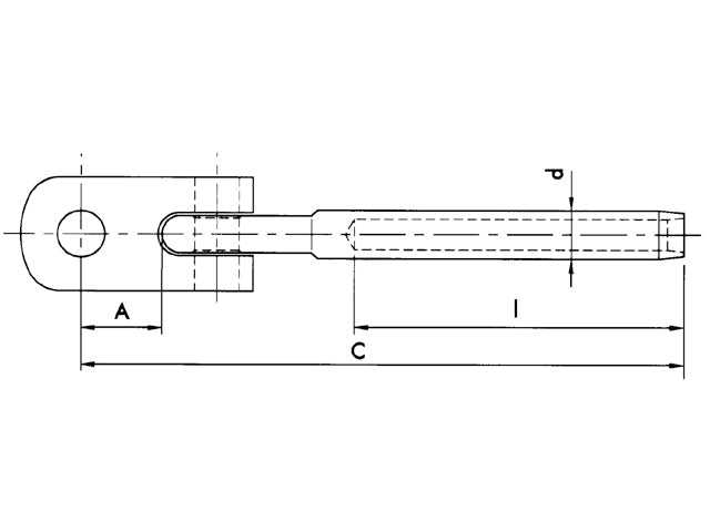 OS Toggle terminaler SS AISI 316.