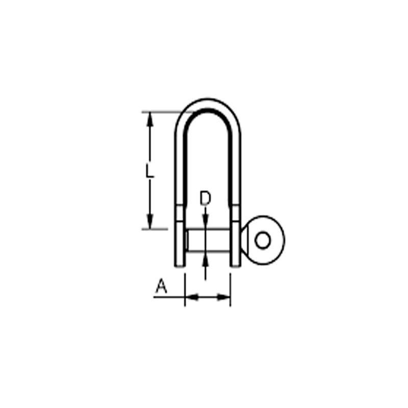 Shackle stainless 4mm short