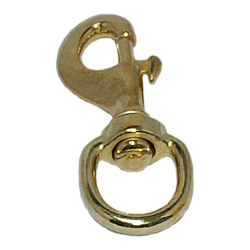 Snap hook brass w/swivel 225 HB Eye: 20 mm