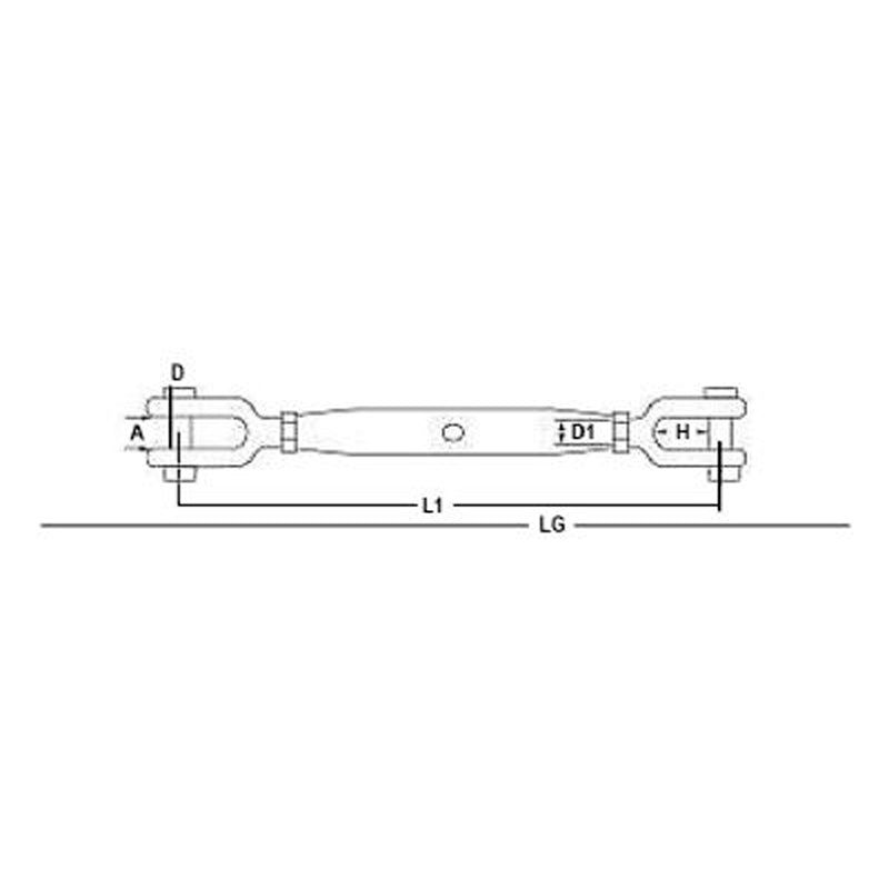 Miter screw rf g/g 12 mm 245/360 mm Fracture 5100 kg 1 pc.