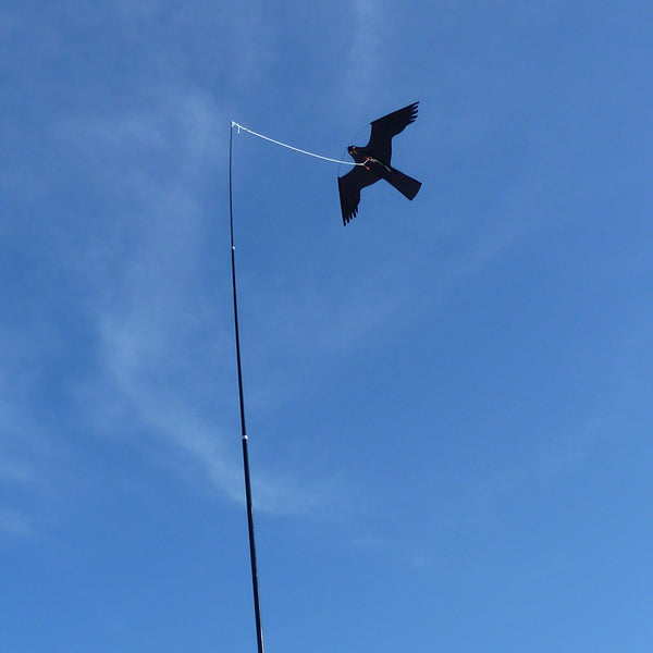 Möwen-Vogelscheuche mit 6 m Fiberglasstab + 5 m Leine
