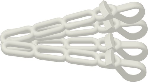 Unimer canopy strap combi white 330mm 4-pack