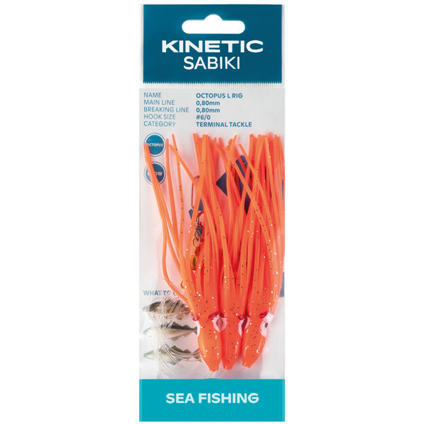 KINETIC Sabiki Cod/Telfish 6/0 Orange