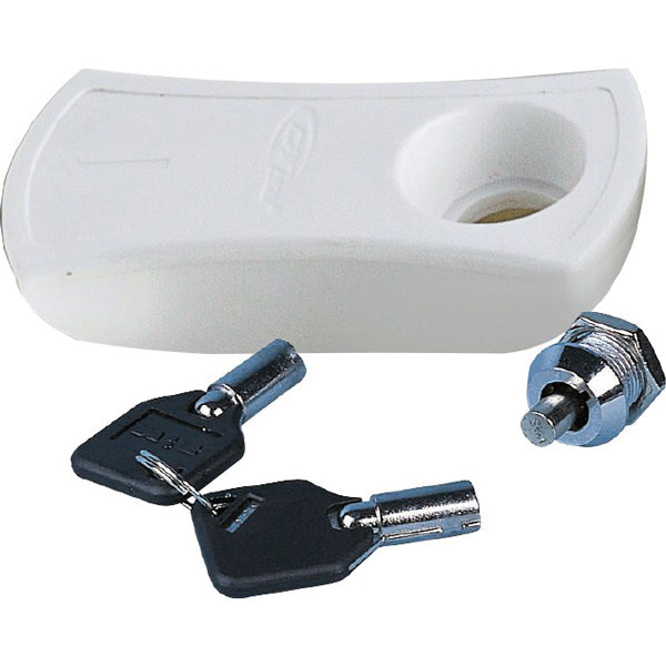 Handle white with lock
