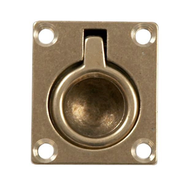 Door ring 45mm x 39mm brass