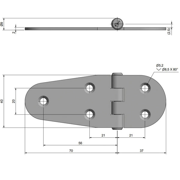 Hinge 40x70x37