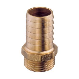 Slangestuds udv.gevind messing