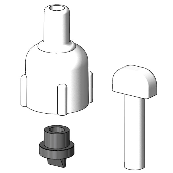 Trudesign Stud for anti-siphon incl. tool white