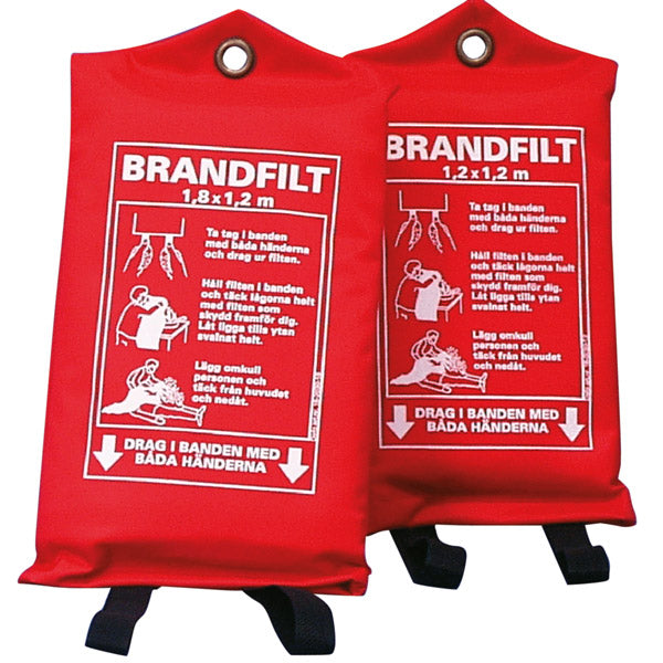 Fire blanket 120x90cm in case, Swedish text