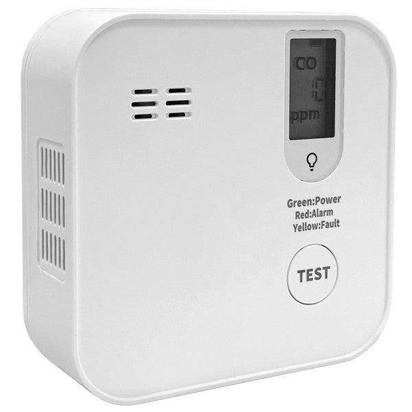 Carbon monoxide alarm for battery incl. batteries CE approved