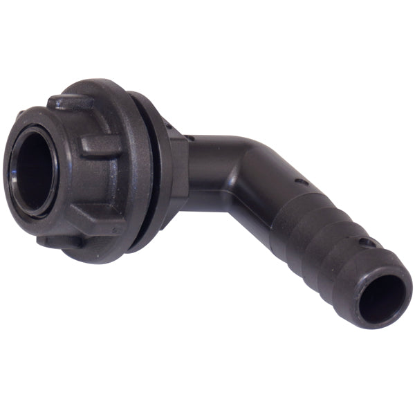 Hose connector 3/8" x 12mm 90 degrees