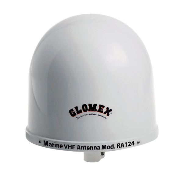 Glomex RA124 VHF antenna with 9m cable, PL 259 plug and bracket