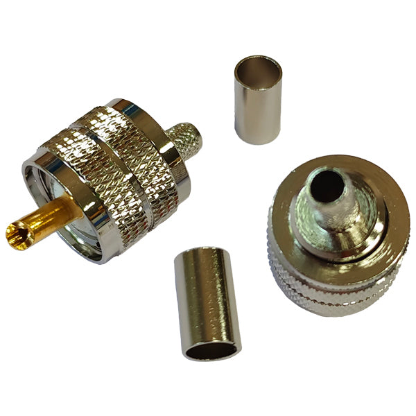1852 VHF stik PL259 til kabel, 2-pak