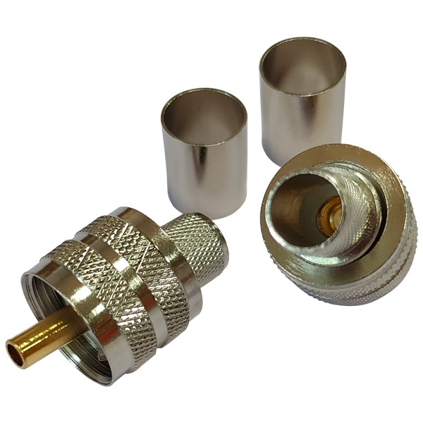 1852 VHF stik PL259 til kabel, 2-pak
