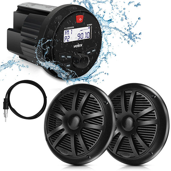 Velex Marine radio sæt DAB+/FM med 2 højttaler 6,5"