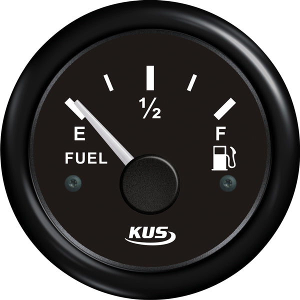 KUS Fuel gauge Black 0-190 OHM 12/24V