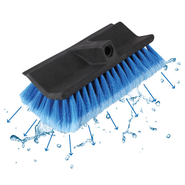 1852 soft washing brush with water flow &amp; water scraper