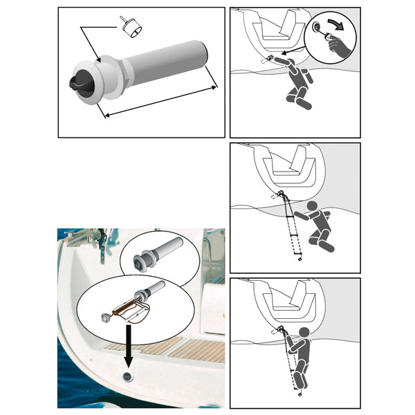 Safety ladder flush mounted