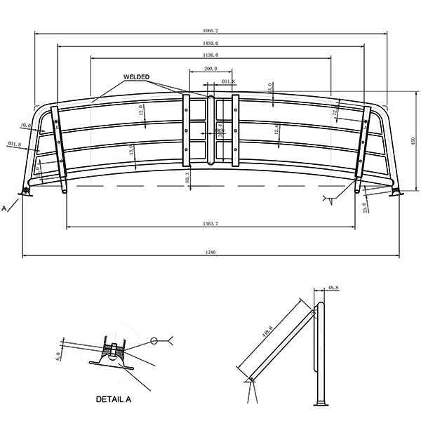 Badeplatform Ø32mm rør