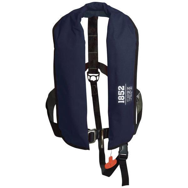 1852 Classic automatisk vest med d-ring, navy - 165N ISO