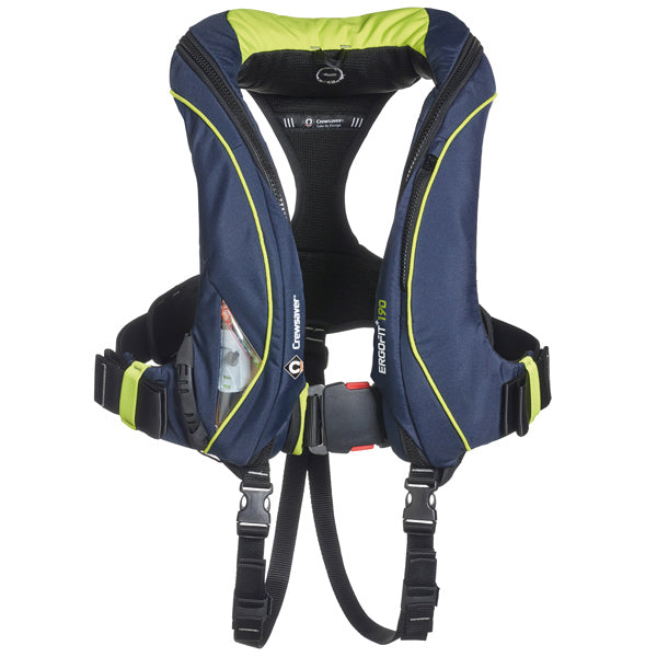 Crewsaver ERGOFIT+ 190N, Navy/green with soft loop D-ring