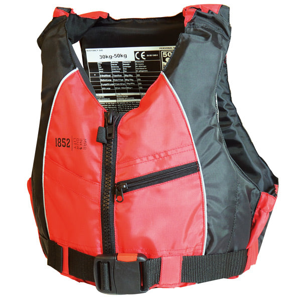 1852 Schwimm-/Beiboot-/SUP-Weste rot/schwarz 70+ kg