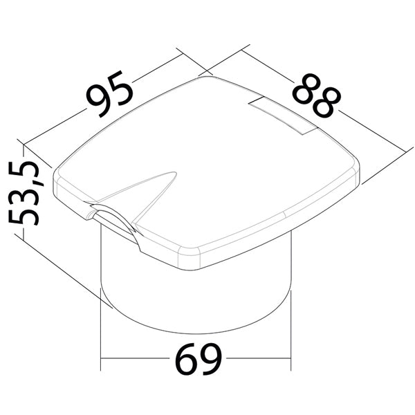 Water outlet white "new edge"