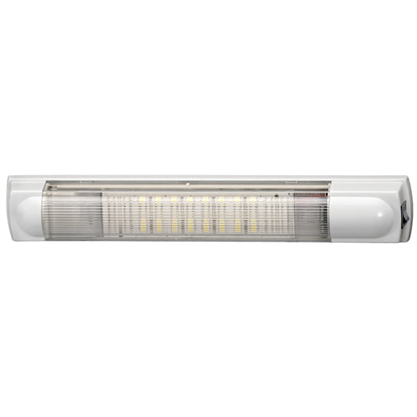 Hella white LED fluorescent fixture with switch 10-31 volt 3.5w